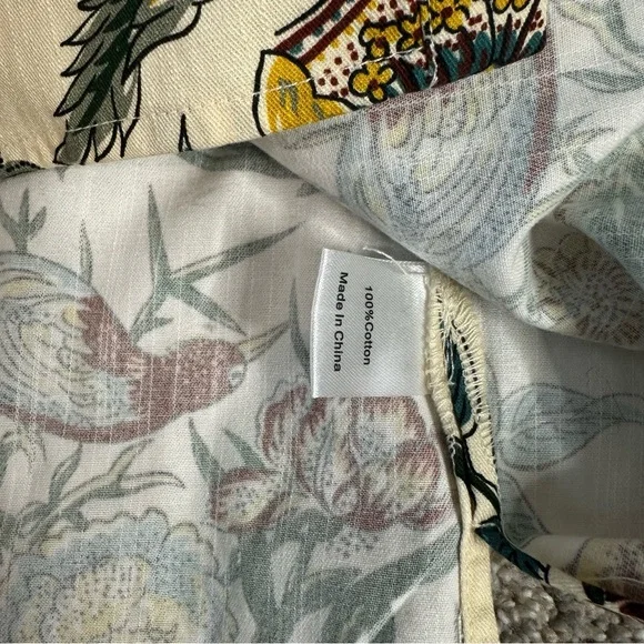 Tuckernuck Floral Ruffle Blouse - Cream and Green - Picture 16 of 16